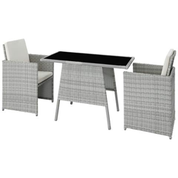 Salottino In Rattan Losanna - Grigio Chiaro precio