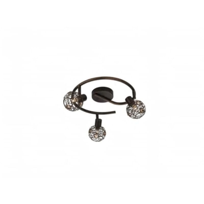 Hosta Hosta - Plafoniera spirale 3 sfere marrone anticato - MASSIVE