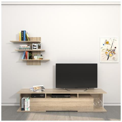 Mobile Porta Tv Bounty - Con Mensole, Ripiani - Da Salotto - Sonoma In Legno, 170 X 32 X 36 Cm características