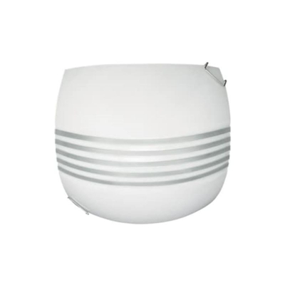 Massive - TERI TERI - Applique - Quadrata 35 cm vetro bianco righe