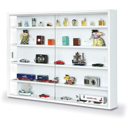 vetrina con ripiani interni, cm 10 x 60 x 80, colore bianco - Dmora precio