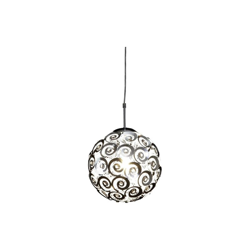 Trio Leuchten Trio 308300106 Lampadario con Intreccio in Alluminio e Pietre Decorative in Acrilico, 30 cm, Argento E27, Ø precio