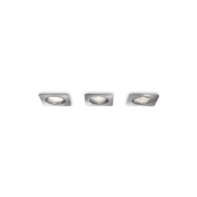 Philips 596630616 - Merga Faretti da incasso, 3 x 35 W GU10 230 V moderno Metallo