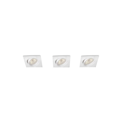 LM Spot LM Set 3 spot incasso quadrati LED in alluminio bianco 10 cm - PHILIPS