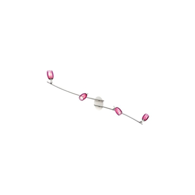 AMINA Barra curva alluminio e doppio vetro bianco + fucsia - MASSIVE