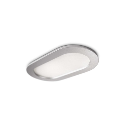Philips - EcoPower - Spot incasso singolo ovale alluminio- 1xE27x12W