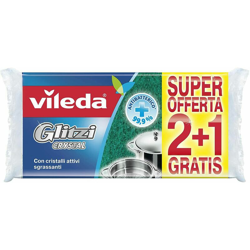 139924 Glitzi Crystal Cucina Confezione da 2 Pezzi + 1 Spugna fibra verde - Vileda características