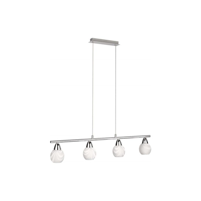 Gratianus Gratianus - Sospensione barra 4 luci con sfere in vetro e dettagli cromo - MASSIVE