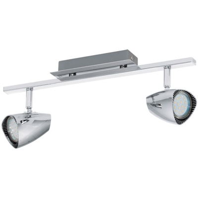 93673 travi Spotlight, metallo, GU10, Argento [Classe di efficienza energetica A+] - Eglo