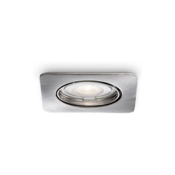 Philips Alcor Faretto Singolo da Incasso LED Quadrato, Acciaio Spazzolato, 8.3 cm, Max 35 W precio