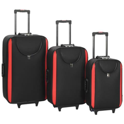 Valigie Trolley Morbide 3 Pz Nere In Tessuto Oxford en oferta