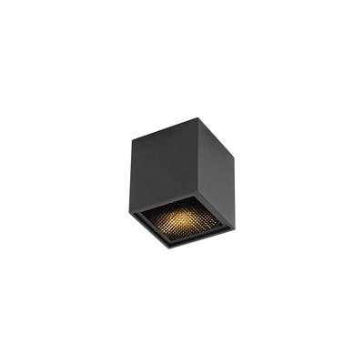 Faretto qubo - Design - Alluminio - Nero - Quadrato Max. 1 x Watt - Qazqa