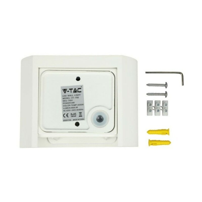 Lampada da muro doppio Led COB 6W IP65 arroton. colore bianco VT-756 3000K - V-tac