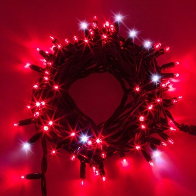 Serie Miniluci Natalizie A Led 300 Luci Con Movimento Luminoso Luce Rossa - NATALE