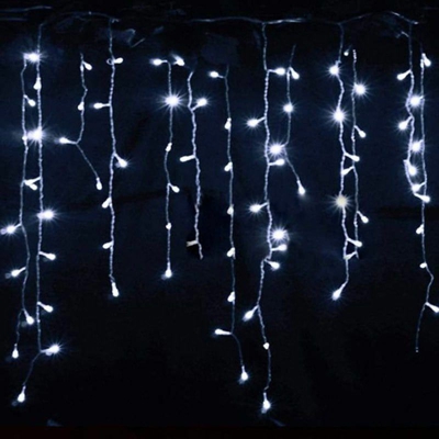 Cascata Luminosa A Led Con Luce Flash 384 Luci 180Cm Lunghezza Altezza 50 30Cm - NATALE