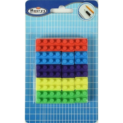 GOMME MATTONCINI COLORATI 15PZ - Maury's