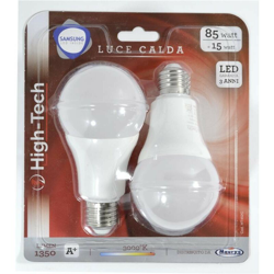 High-Tech Set 2 Lampadine Led Samsung Goccia E27 15W A65 Luce Calda 3000K 1350 Lumen características