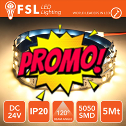 FSL - striscia 60 led 24 volt 5 mt A+ IP20 bianco caldo si lif fls5024v20ip30k características