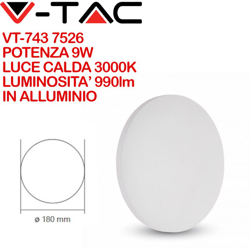 Lampada da muro Led 9W luce indiretta IP65 V-TAC VT-743 3000K en oferta