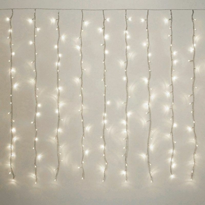 Tenda Natalizia Luminosa Misura 200X150Cm 400 Led Luce Bianca - NATALE