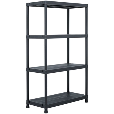 Scaffale Nero 200 kg 80x40x138 cm in Plastica - VIDAXL