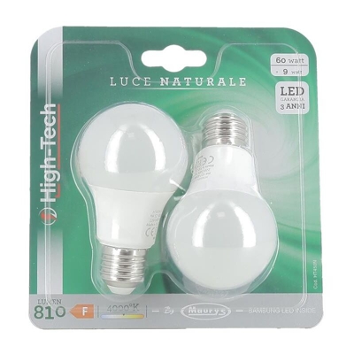 High-Tech Set 2 Lampadine Led Samsung Goccia E27 10W Luce Naturale 4000K 810 Lumen
