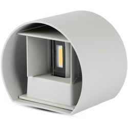 Lampada da muro doppio Led COB 6W IP65 arroton. colore grigio VT-756 3000K - V-tac en oferta