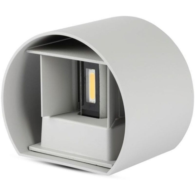 Lampada da muro doppio Led COB 6W IP65 arroton. colore grigio VT-756 3000K - V-tac