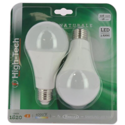 High-Tech Set 2 Lampadine Led Samsung Goccia E27 20W A80 Luce Naturale 4000 K 1700 Lumen en oferta