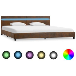 Giroletto Con Luci A Led Marrone In Tessuto 180x200 Cm precio