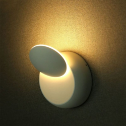 Lampada LED V-TAC da Muro Arrotondata LED V-TAC COB 5W Colore Bianco Satinato Ruotabile 360° Fascio Luminoso Regolabile 3000K IP20 características