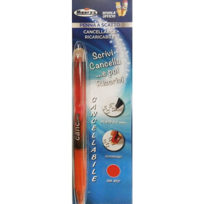 PENNA A SCATTO CANCELLABILE ROSSA - Maury's