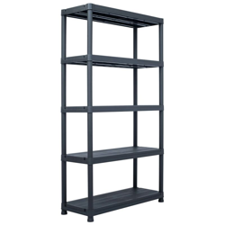 Scaffale Nero 500 kg 100x40x180 cm in Plastica - VIDAXL en oferta