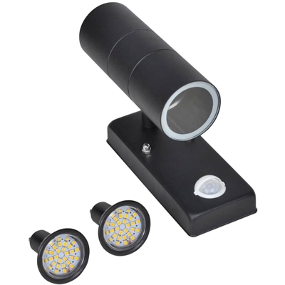Lampada a LED acciaio inossidabile a cilindro con sensore - VIDAXL