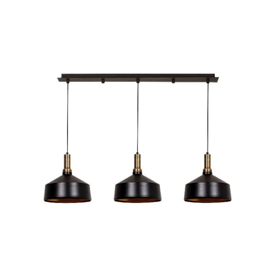 Homemania - Lampada a Sospensione Multi - Lampadario - da Soffitto - Rame, Nero in Metallo, Vernice Elettrostatica, 135 x 34 x 128 cm, 3 x E27, Max