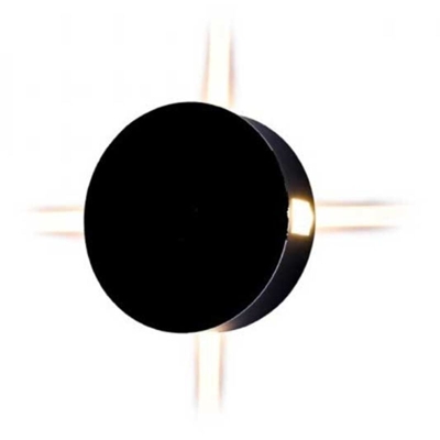 Lampada da muro Led nera 4W Wall Light IP65 forma rotonda V-TAC VT-706 4000K