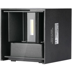 Lampada da muro doppio Led COB 6W IP65 quadrata colore nero VT-759 3000K - V-tac en oferta