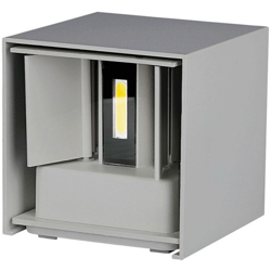 Lampada da muro doppio Led COB 6W IP65 quadrata colore grigio VT-759 3000K - V-tac precio