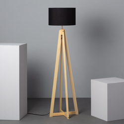 Ledkia - Lampada da Terra Korsade Nero en oferta