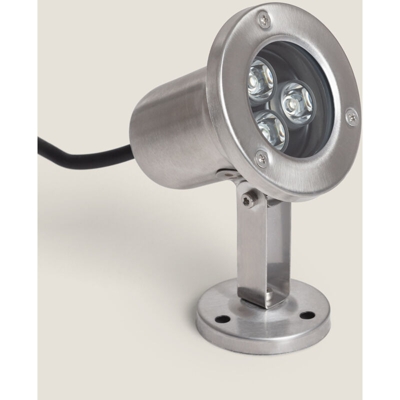Faretto LED da Superficie Inox 12V 3W Bianco Caldo 3000K - LEDKIA
