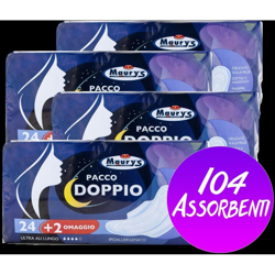 104 ASSORBENTI ALI ULTRA LUNGO 4X26PZ PACCO DOPPIO - Maury's en oferta