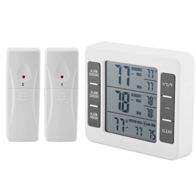 Wireless Termometro digitale cooler copertura acustico termometro allarme al sensore esterno del termometro di temperatura del congelatore di