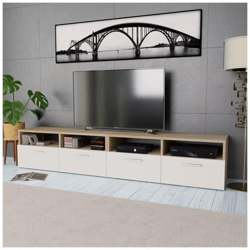 Mobile Porta Tv 2 Pz In Truciolato 95x35x36 Cm Rovere E Bianco precio