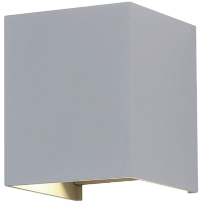 Lampada da muro doppio Led COB 6W IP65 quadrata colore grigio VT-759 4000K - V-tac