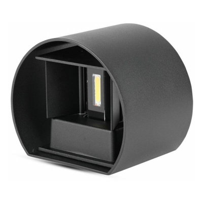 Lampada da muro doppio Led COB 6W IP65 arrotondata colore nero VT-756 4000K - V-tac