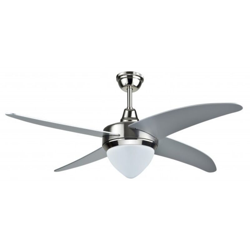 Zephir Ventilatore Soffitto 4 Pale 130Cm Con Lampada 60W Con Telecomando Argento características