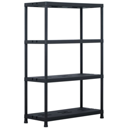 Scaffale Nero 220 kg 90x40x138 cm in Plastica - VIDAXL precio