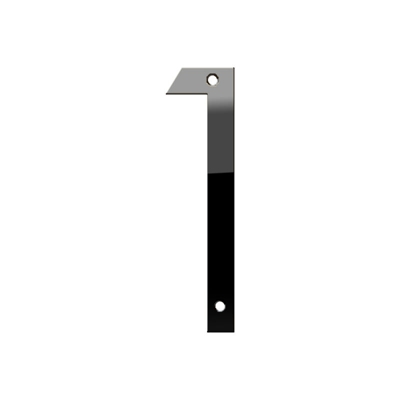 Numero 5 pollici di casa resistente acciaio inox Numero 1 Un intemperie moderni numeri 3D verso l'esterno alla porta d'ingresso Yard Mailbox, Nero