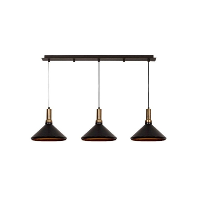 Homemania - Lampada a Sospensione Multi - Lampadario - da Soffitto - Rame, Nero in Metallo, Vernice Elettrostatica, 135 x 36 x 127 cm, 3 x E27, Max