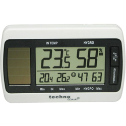 Techno Line Solar Thermo-Hygrometer Termoigrometro solare Bianco precio